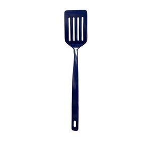 Vintage Melamine Cobalt Blue Slotted Spatula Turner 14 Inch Taiwan Retro Kitchen